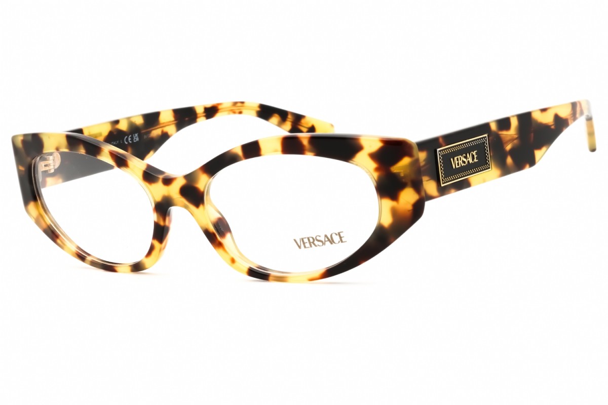NEW Versace VE3369 777 Havana 53mm Eyeglasses