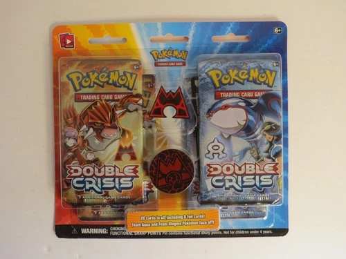 Pokemon Double Crisis Blister Pack 4 Booster Packs Team Magma Pin & Coin Sealed