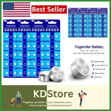 40-Pack LR41 AG3 1.5V Alkaline Button Cell Batteries