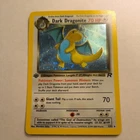 2000 Pokémon Card - Team Rocket Dark Dragonite Holo 1st Edition - MP SWIRL Creas