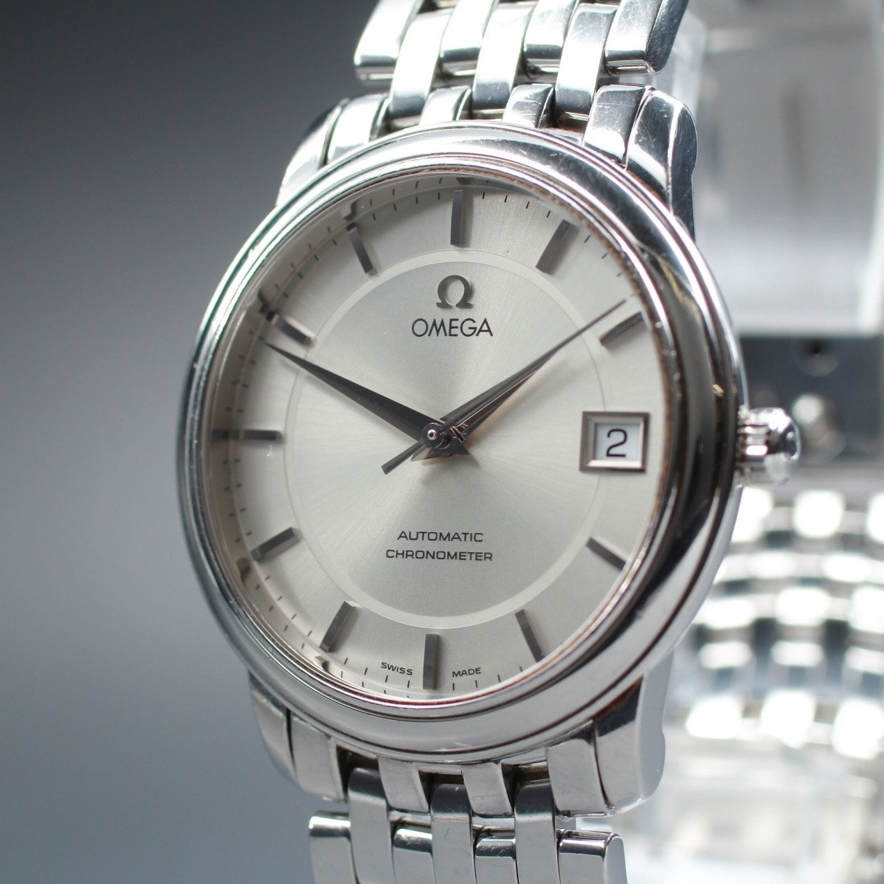 [Near MINT w/Paper] OMEGA De Ville 4500.31 Cal.1120 35mm Date AT Men's Watch