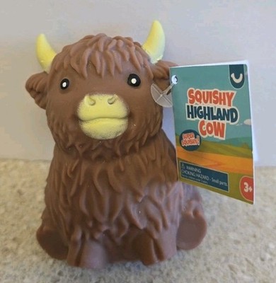  Super Squishy Highland Cow Squeeze Toy Brown Yellow NV1016-C