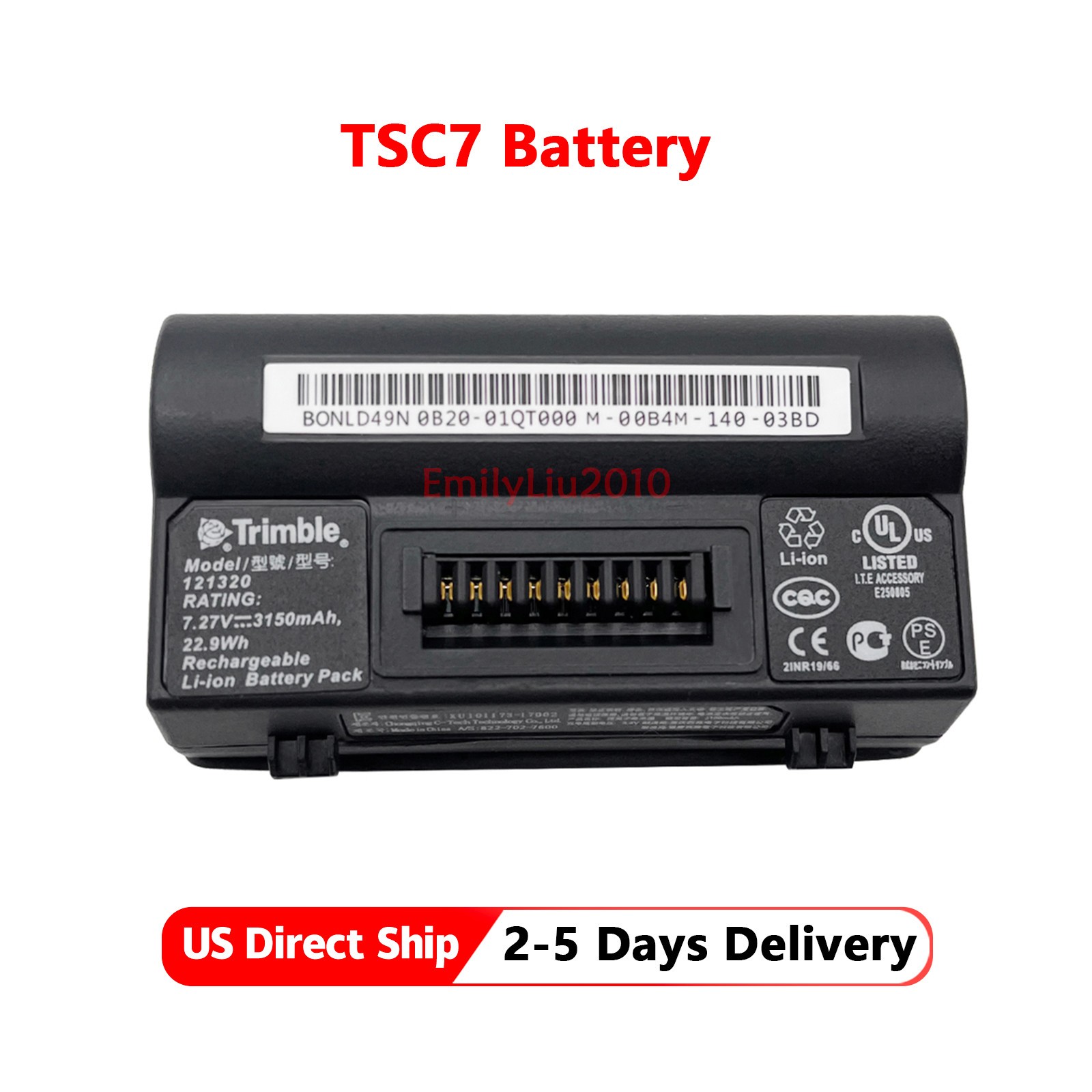 121320 Li-ion Battery 3150mAh For Trimble TSC7 Data Collector Field Controller
