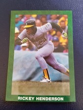 Rickey Henderson Oakland A's Green Glossy Stealing a Base NM