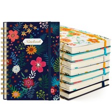 8 Pack A5 Spiral Notebook Journal for Women, College Ruled Composition Notebo...