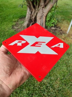   Cast REA Railway Express Agency Railroad Sign Plate Plaque Emblem PM RR