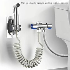 “Handheld High-Pressure Shower – Stainless Steel with Hose & Bracket”