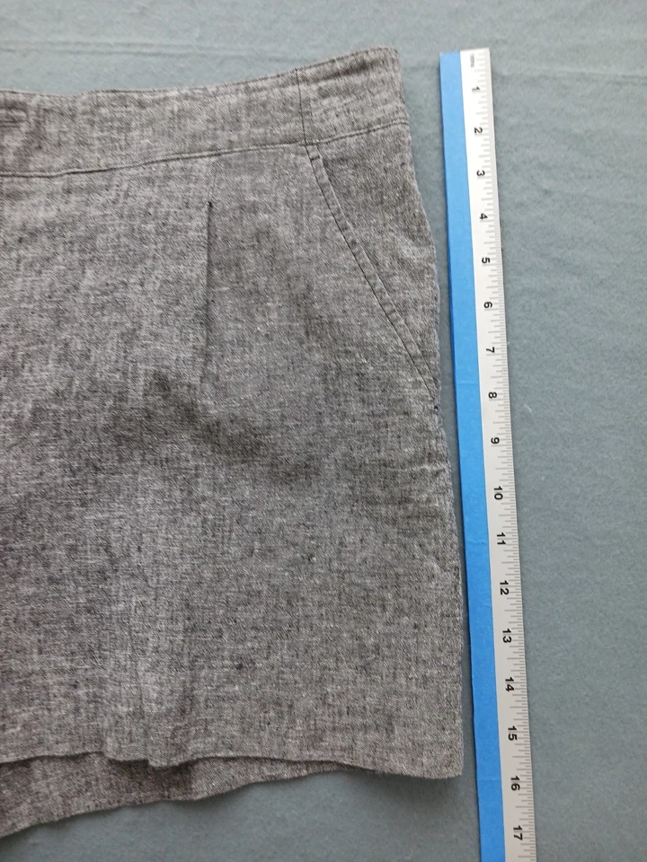 Apt. 9 Pantalones Cortos Informales para Mujer Talla XL Gris Claro Brezo Mezcla de Lino Foto 3 de 4