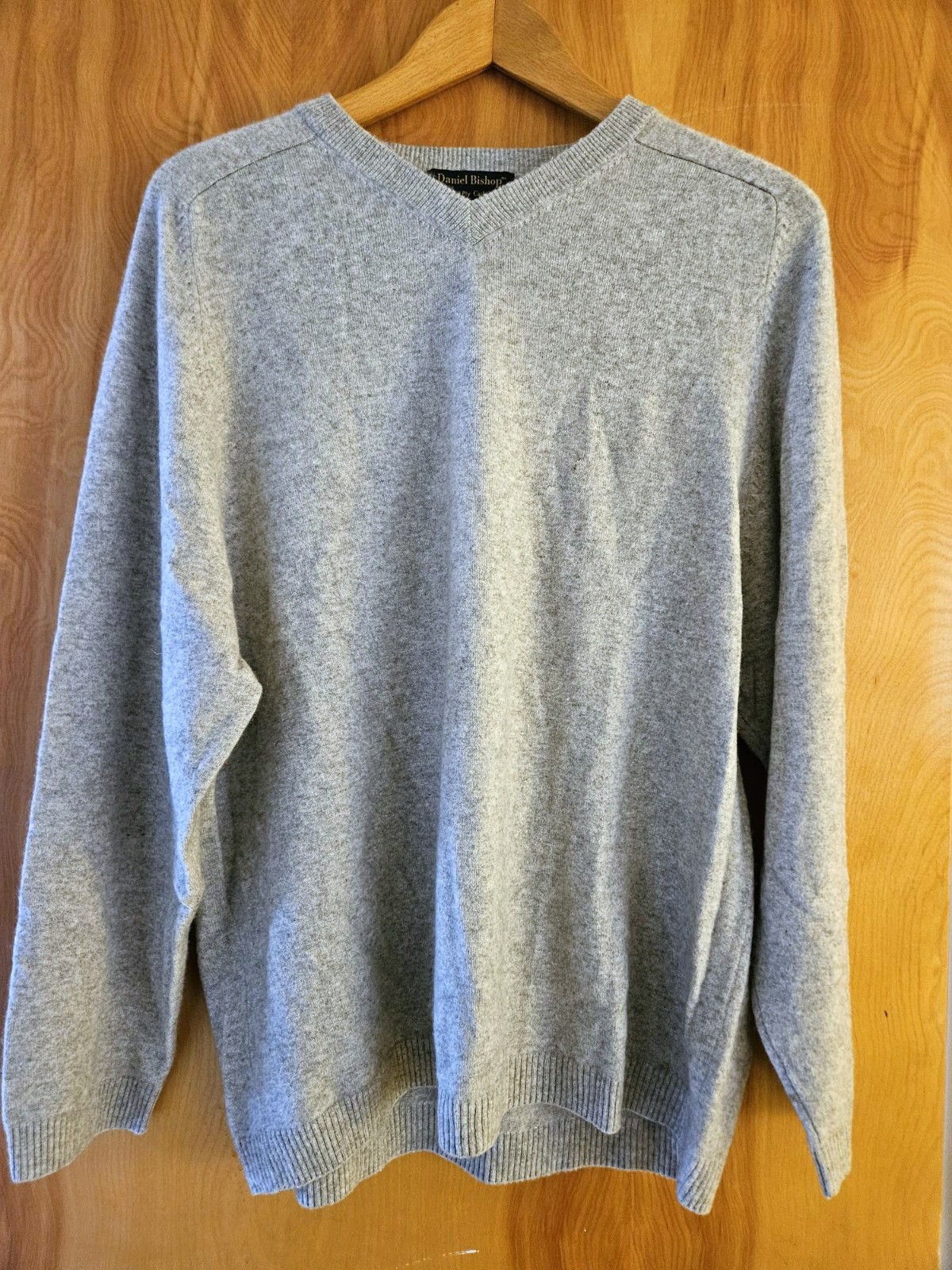 Daniel Bishop Sweater Mens Large Solid Gray 100% … - image 1