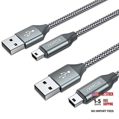  Mini USB Cable, (2 Pack) USB 2.0 Type A Male to Mini B Charging Cord 3.3ft
