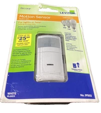 Leviton Decora IPS02 Motion Sensor Auto-On Electrical LED CFL Switch White