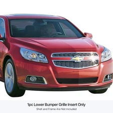 For Chevy Malibu 2013 APG 1-Pc Black 8x6 mm Horizontal Billet Bumper Grille