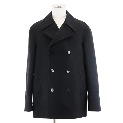 LOUIS VUITTON（LV） Cappotto Louis Vuitton Uomo Doppiopetto Corto Melton P Buone Condizioni Nero Taglia