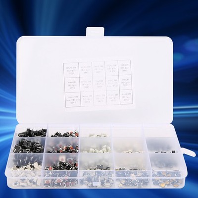 750PCS 15 Value Tactile Push Button Switch Light Touch Micro Tact Switch (e CU