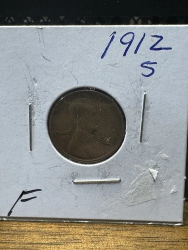 1912 S Lincoln Wheat Cent Penny Good U.S. 1c Better Date Coin Fine+ Condition