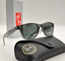 New Wayfarer Ray-Ban RB2132 Sunglasses Dark Blue Lens Grey Frame UV Protect 55mm