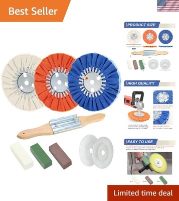 Polishing Wheel Kit 8 Inch Airway Buffing Wheel Set for Metal Polishing