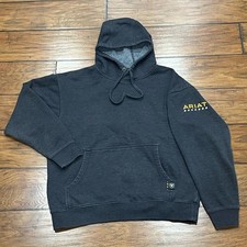 Ariat Hoodie Mens M Rebar Workman Pullover Workwear Farm Ranch 10020794 Gray