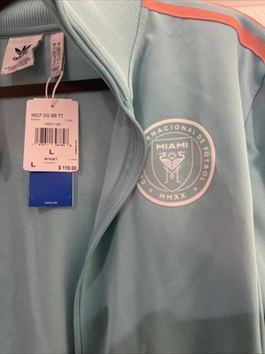Adidas Originals Inter Miami CF Soccer Track Jacket Aqua Adidas Originals Inter Miami CF Soccer Track Jacket Aqua