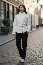WOMENS TED BAKER PADDED NEW WITH TAGS SHORT WRAP COAT FULL ZIP SNATCH WAIST.