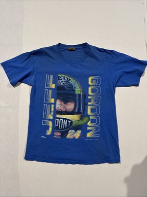 1995 VTG Jeff Gordon #24 Nascar Nutmeg Mills Blue Racing T-shirt Size L