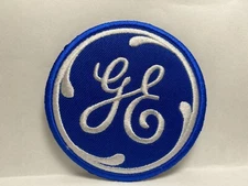 GE  NEW EMBROIDERED COMPANY IRON ON NAME PATCH TAG