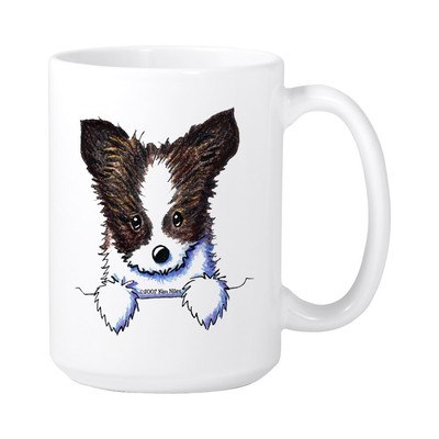 CafePress Pkt Papillon Puppy Large Mug (153089326)