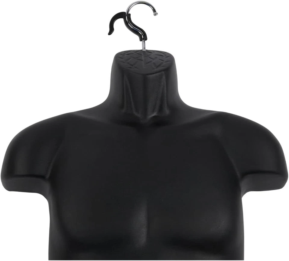 Male Molded Black Shatterproof Hollowback Torso Form - Fits Men'S Sizes S-L (3 P - Image 2 of 4