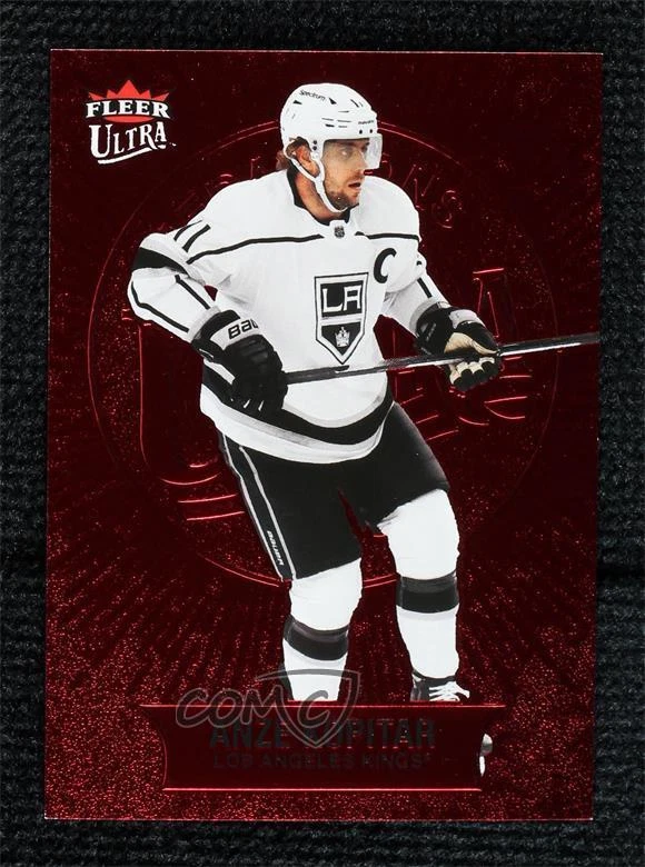 2021-22 Upper Deck Fleer Ultra Medallions Ruby Red 28/50 Anze Kopitar #M-34
