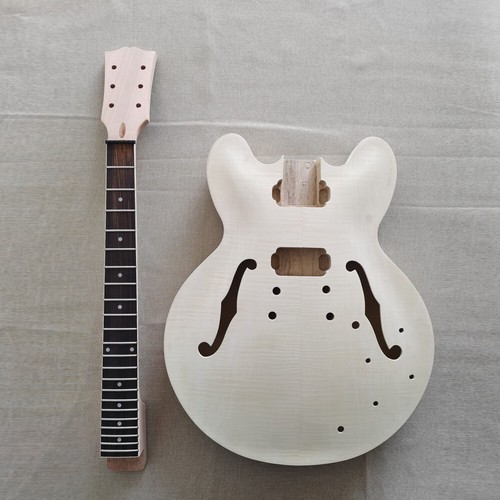 Standard E-ES 335 Gitarrenbausatz Jazz Doppel F Loch Halbhohlkörper 22f