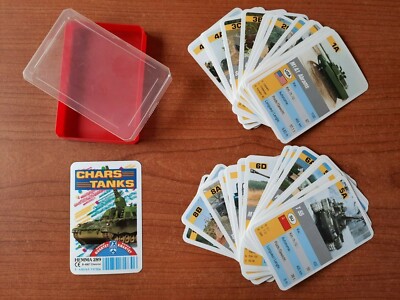 334. CHARS TANKS SUPER QUARTET HEMMA 289 9,5x6,5 CVPC Kartenspiel