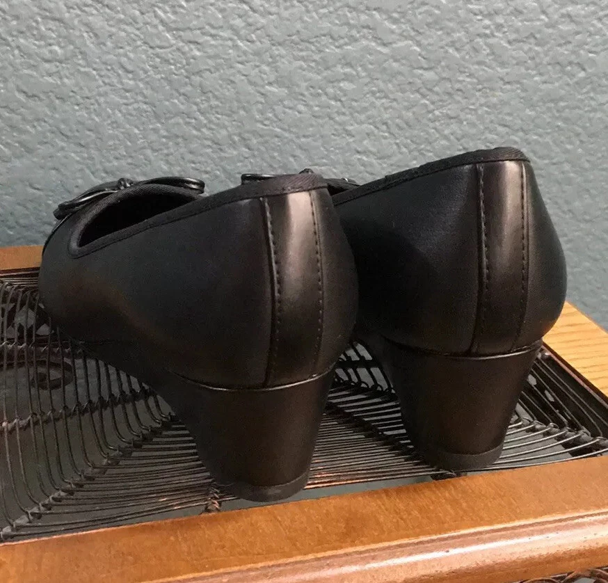 Easy Spirit Women's Leather Espadrille, Black, Size 8.5, NEW - Image 4 of 4