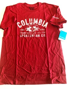 red columbia t shirt