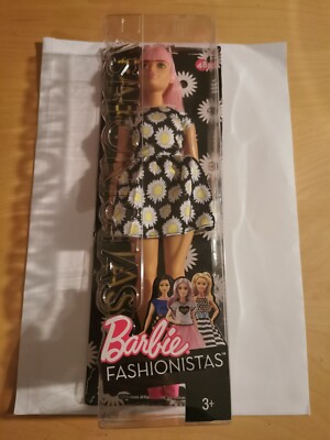 Barbie Fashionistas Mattel Curvy #DVX70 2016 Rosa Haare