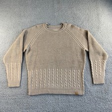 NEW Weatherproof Sweater Mens XL Beige Cable Knit Pullover Vintage Original