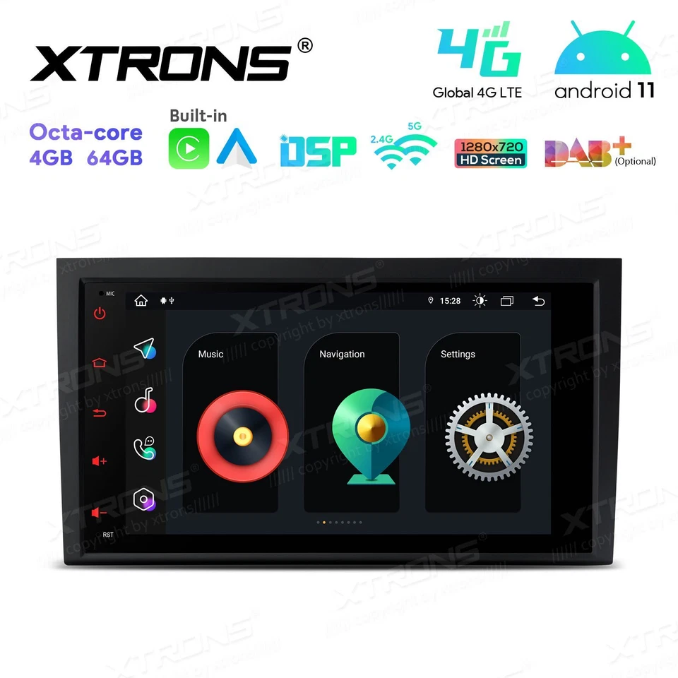 AUTORADIO ANDROID 11 4/64GB  AUDI A4 (B6-B7) S4 RS4 STEREO AUTO 8" OCTA-CORE BT - Immagine 2 di 4