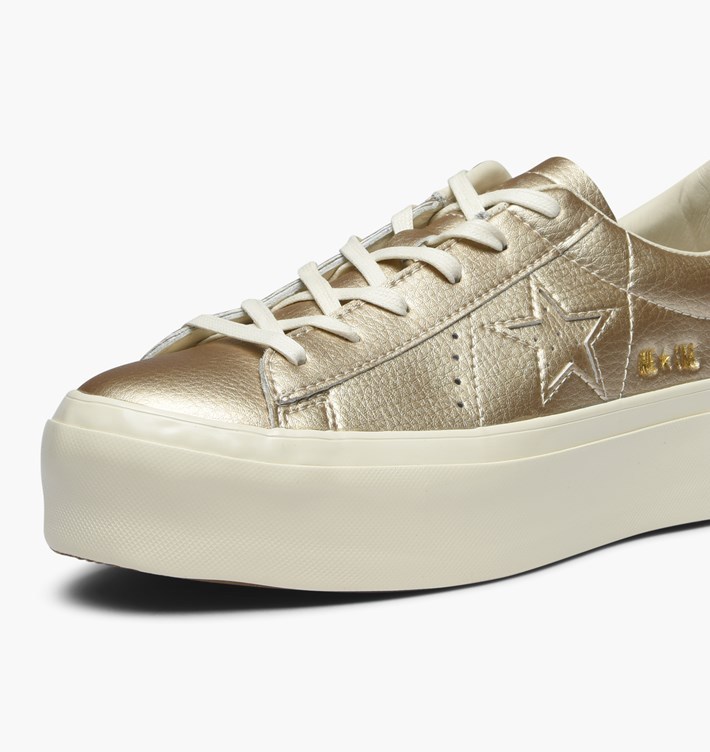 converse one star platform gold