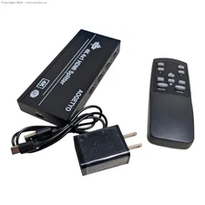 HDMI 1.4 Splitter, 1 in 4 Out Box with 5V Adapter, Supports 4K/2K, 3D, Full U...