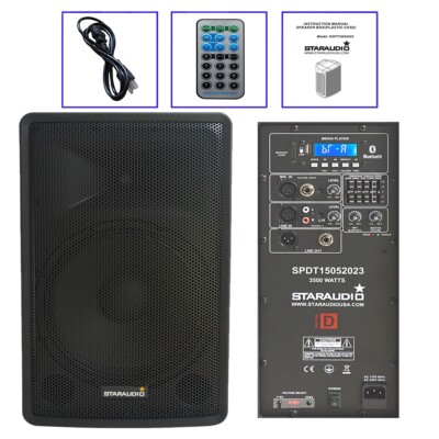 15'' Active Loudspeaker 3500W Peak Power Speaker Stage Studio KTV PA DJs Speaker