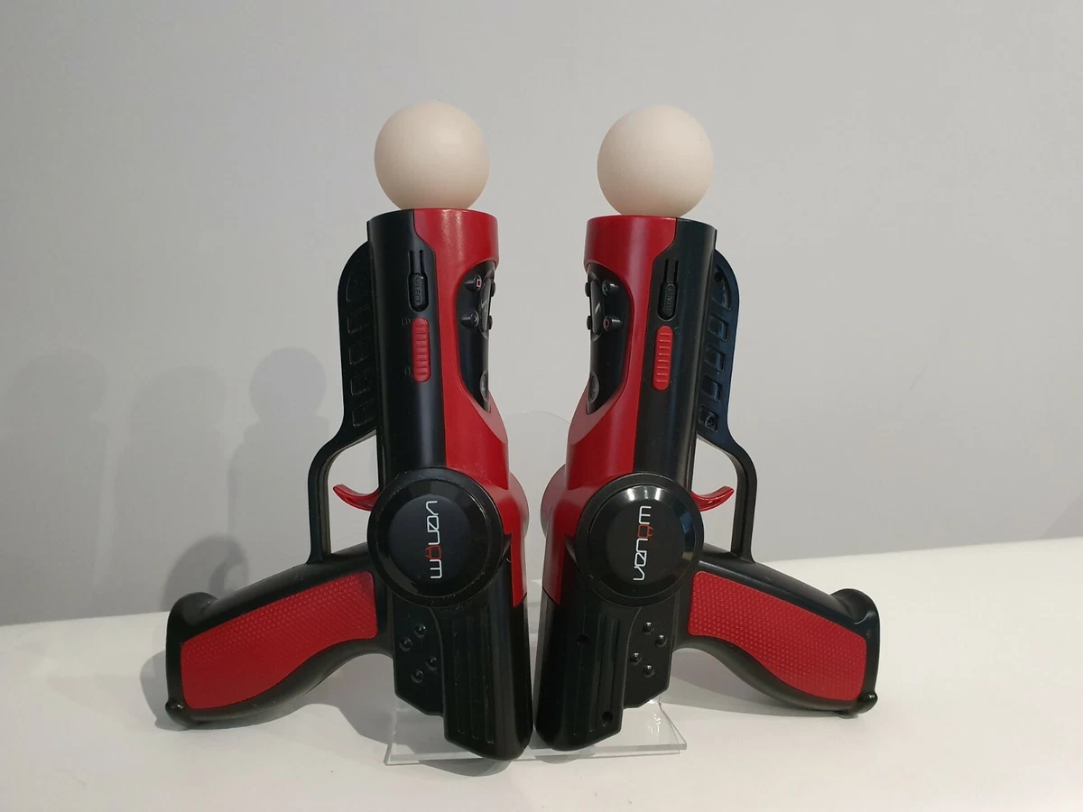 Official 2 PlayStation Move Motion Controllers and 2 Venom Guns