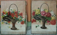Huiles sur toile art déco signées datées 1934