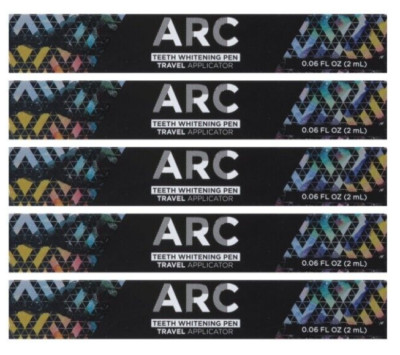 5 PACK ARC Mini Teeth Whitening Pen Precision Applicator 0.06oz EXP 08/25