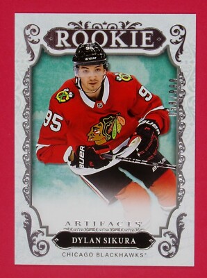 2018-19 Artifacts Dylan Sikura 058/999 RC #163 Chicago Blackhawks