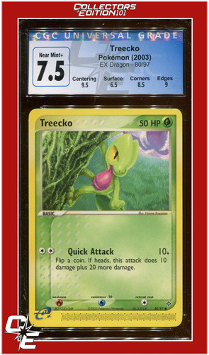 Treecko graded CGC 7.5 for sale on eBay