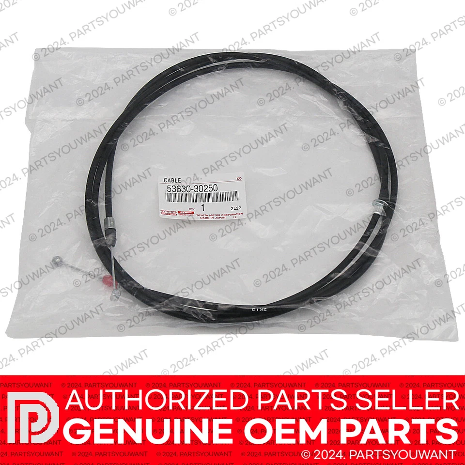 GENUINO Lexus 98-05 GS300 GS400 GS430 OEM Cable de liberación de pestillo de capó 53630-30250 Foto 2 de 3