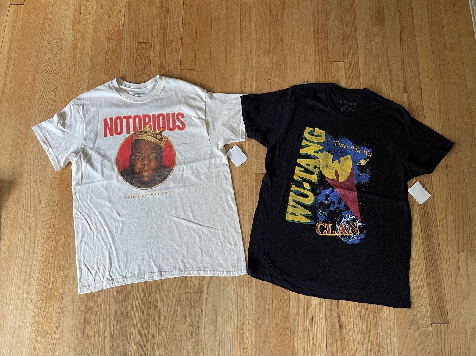 Wu Tang Clan Biggie Brooklyn Graphic Tees Mens Large New NWT 2 Pack-image