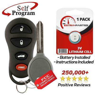 Remote Car Key for 2001-2009 Chrysler 300m Sebring Dodge Intrepid Jeep Liberty