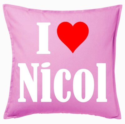 I Love Nicol Kissenbezug Pink Ich Liebe Nicol 106494