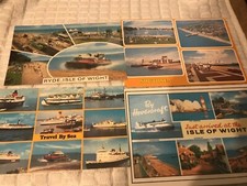 4 hovercraft Solent ferries ship boat multi view postcard Solent Isle of Wight