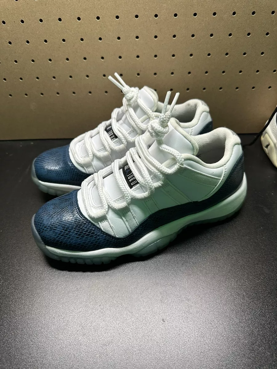 Nike Air Jordan 11 Low Retro Snakeskin Navy Blue CD6846-102 Size 6.5y | eBay